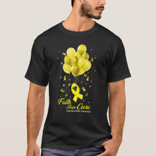 Faith Hope Cure Butterflies Yellow Ribbon Endometr T-Shirt