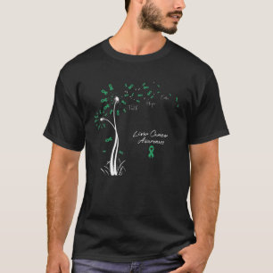 Faith Hope Cure Dandelion Flower Liver Cancer Awar T-Shirt