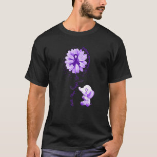 Faith Hope Fight Love Elephant Epilepsy Awareness  T-Shirt