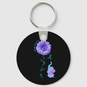 Faith Hope Fight Love Elephant Suicide Prevention  Key Ring