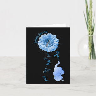 Faith Hope Fight Love Elephant Sunflower Diabetes Card
