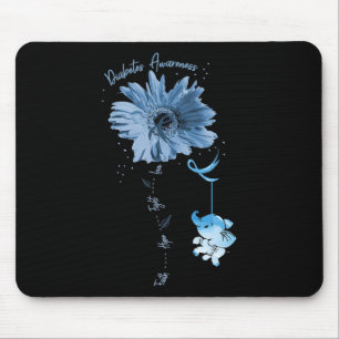 Faith Hope Fight Love Elephant Sunflower Diabetes  Mouse Pad
