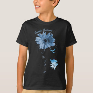 Faith Hope Fight Love Elephant Sunflower Diabetes  T-Shirt