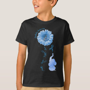 Faith Hope Fight Love Elephant Sunflower Diabetes  T-Shirt