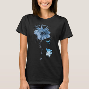 Faith Hope Fight Love Elephant Sunflower Diabetes T-Shirt