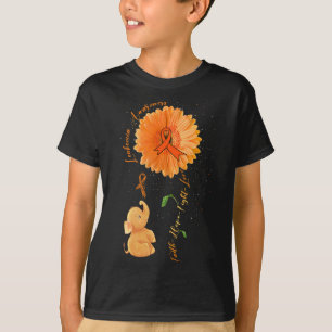 Faith Hope Fight Love Elephant Sunflower Leukaemia T-Shirt