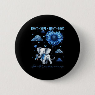 Faith Hope Fight Love Elephant Type 1 Diabetes Awa 6 Cm Round Badge