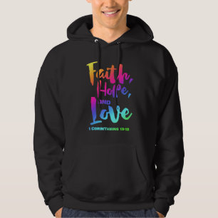 Faith Hope Love 1 Corinthians 1313 Bible Verse Chr Hoodie