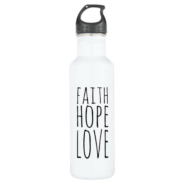 Faith Hope Love 710 Ml Water Bottle (Front)