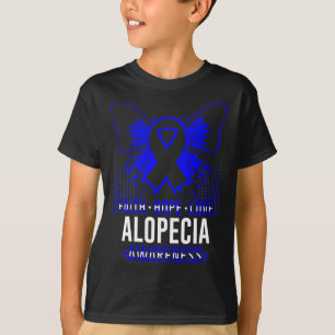 Faith Hope Love Alopecia Awareness Butterflies  T-Shirt