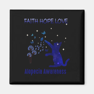 Faith Hope Love Alopecia Awareness  Magnet