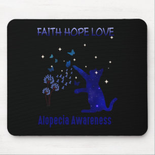 Faith Hope Love Alopecia Awareness Mouse Pad