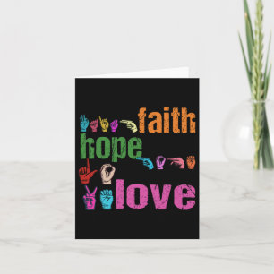 Faith Hope Love American Sign Language Christian E Card