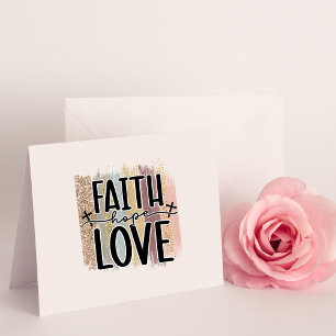 Faith Hope Love Blank Card