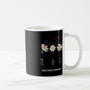 Faith Hope Love Blood Cancer Awareness  Flower Gif Coffee Mug