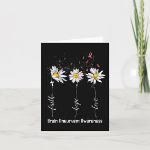 Faith Hope Love Brain Aneurysm Awareness Flower G Card