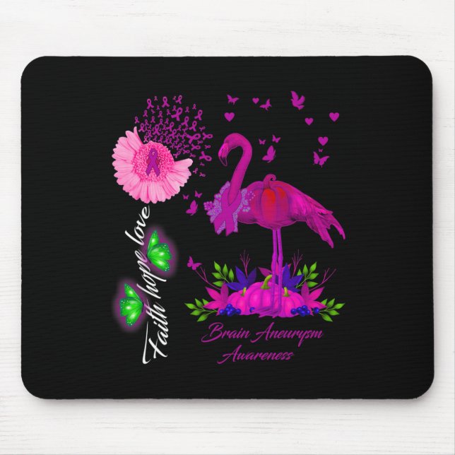 Faith Hope Love Brain Aneurysm Awareness  Mouse Pad (Front)