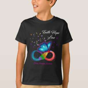Faith Hope Love Brain Aneurysm Awareness T-Shirt