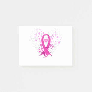 Faith Hope Love Breast Cancer Awareness Pink Ribbo Post-it Notes