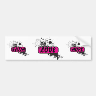 FAITH HOPE LOVE BUMPER STICKER