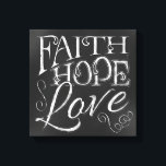 Faith, Hope, Love Chalkboard Canvas Print<br><div class="desc">Faith,  Hope,  Love Chalkboard Canvas Print *Chalkboard Typography*</div>