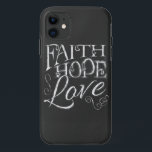 Faith, Hope, Love Chalkboard iPhone 5/5S Case<br><div class="desc">Faith,  Hope,  Love Chalkboard iPhone 5 Case *Chalkboard Typography*</div>