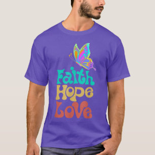 faith hope love Christian Faith butterfly women's T-Shirt
