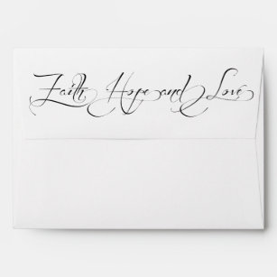 Faith Hope & Love Christian Wedding Envelope