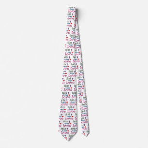 Faith Hope Love Cross Heart Tie