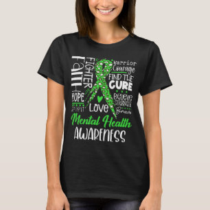 Faith Hope Love Cure Mental Health Awareness T-Shirt