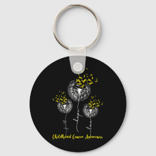 Faith Hope Love Dandelion Childhood Cancer Awarene Key Ring