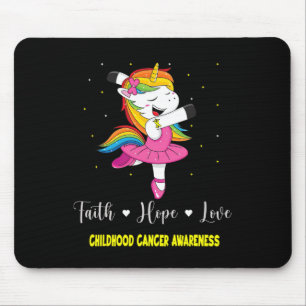 Faith Hope Love Dandelion Childhood Cancer Awarene Mouse Pad