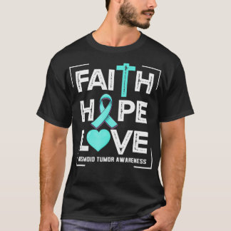 Faith Hope Love Desmoid Tumour Awareness T-Shirt