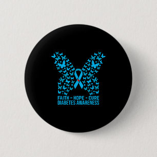 Faith Hope Love Diabetes Awareness _2  6 Cm Round Badge