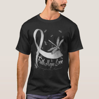 Faith Hope Love Encephalitis Awareness Dragonfly T-Shirt