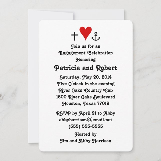 Faith Hope Love | Engagement Party Invitation (Front)