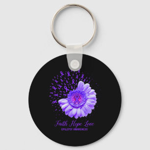 Faith Hope Love Epilepsy Awareness Survivor Fighte Key Ring