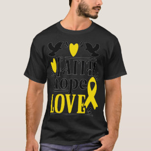 Faith Hope Love Ewing sarcoma Cancer Awareness T-Shirt