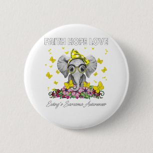 Faith Hope Love Ewings Sarcoma Awareness 6 Cm Round Badge