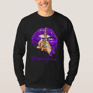 Faith Hope Love Fight Purple Ribbon Rett Syndrome T-Shirt