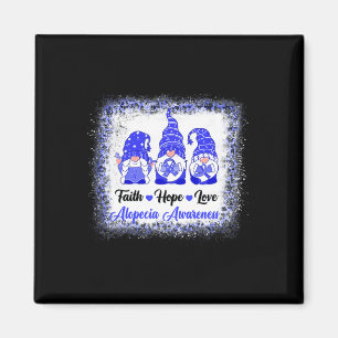 Faith Hope Love Gnomes Alopecia Awareness Leopard Magnet