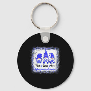 Faith Hope Love Gnomes Hydrocephalus Awareness Leo Key Ring