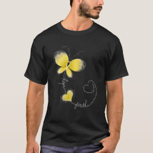 Faith Hope Love Gold Butterfly Childhood Cancer Wa T-Shirt