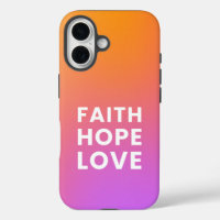 Faith Hope Love Gradient Colour Orange Purple