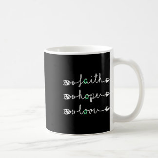 Faith Hope Love Green Ribbon Kidney Disease Awaren Coffee Mug