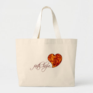 Faith Hope Love Heart 1 Corinthians 13:13 Large Tote Bag