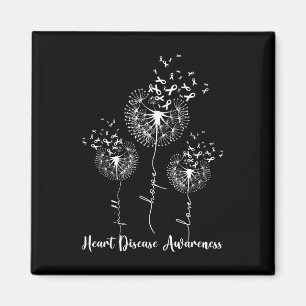 Faith Hope Love Heart Disease Awareness Flower 1 Magnet