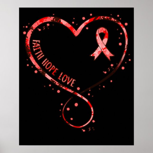 Faith Hope Love Heart Disease Awareness Survivor G Poster (Front)