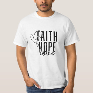 Faith hope love heart God Christ christian T-Shirt