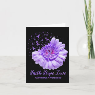 Faith Hope Love Heimerheimer Awareness Gifts  Card